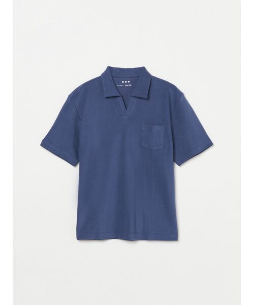 セール】 Men's compact pile skipper polo （ポロシャツ）｜three
