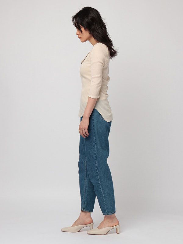 ETRE TOKYO - ヘンリーネックエアリートップス - WHITE | ADDICT WEB SHOP