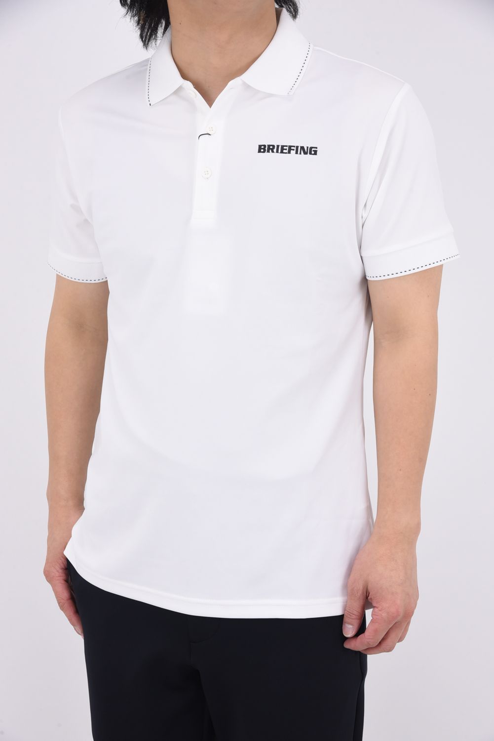 ブリーフィングゴルフ BRIEFING GOLF ホワイトBDポロ M ブリーフィング