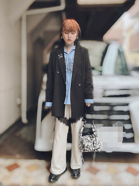 Lace Docking Jersey Pants/レースドッキングジャージパンツ【MAISON