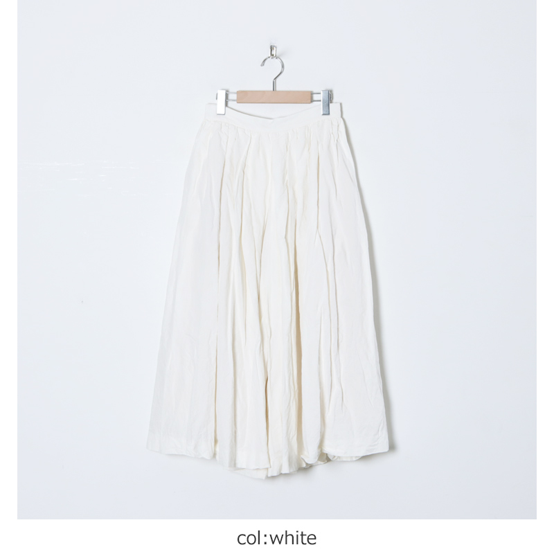 YAECA (ヤエカ) WRITE CULOTTES COTTON LINEN / ライトキュロット