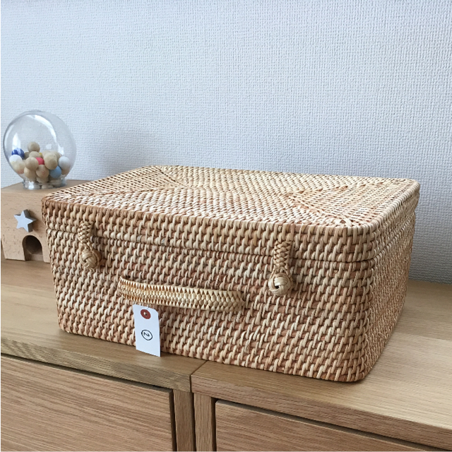 無印良品 ラタン(2セット)ピクニック バスケット MUJI (無印良品