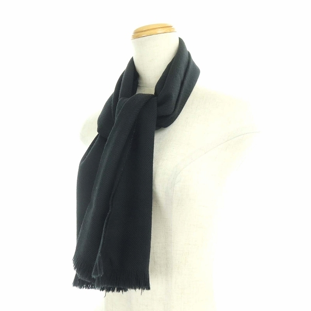 PRADA プラダ ブラック マフラー フリンジ付き PRADA プラダ ブラック