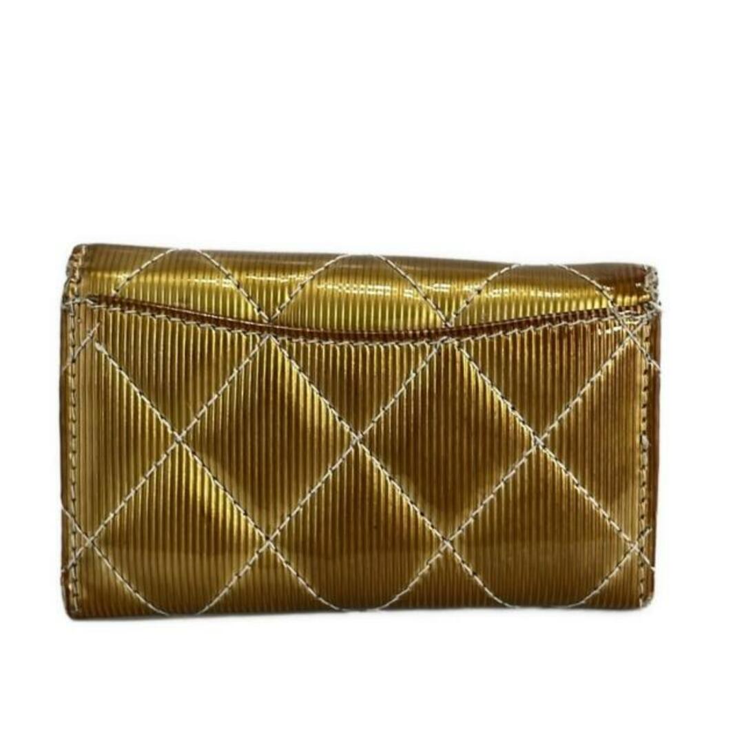 CHANEL ゴールド レザー キーケース CHANEL レザー 4連 キーケース