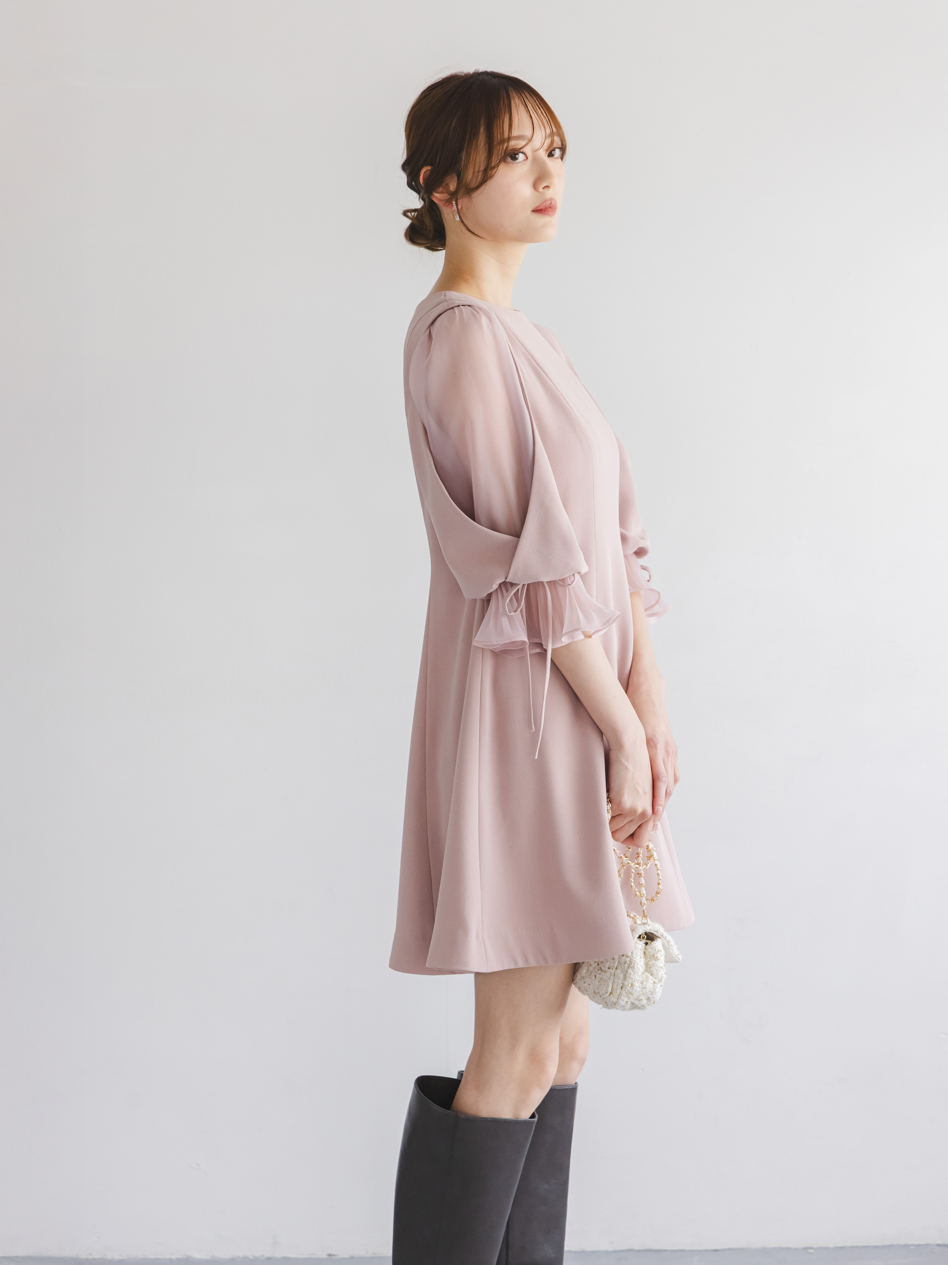 レディライクフレアミニワンピース(ミニワンピース)｜ワンピース