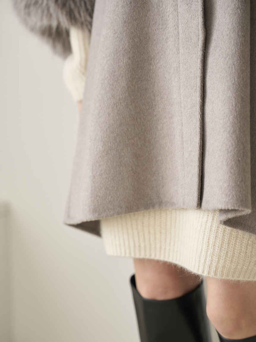 ファー付きミドルケープコート(コート)｜アウター｜SNIDEL(スナイデル