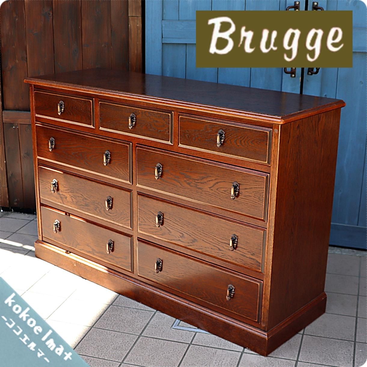 三越家具 Brugge 4段チェスト アンティーク 猫脚 ブルージュ