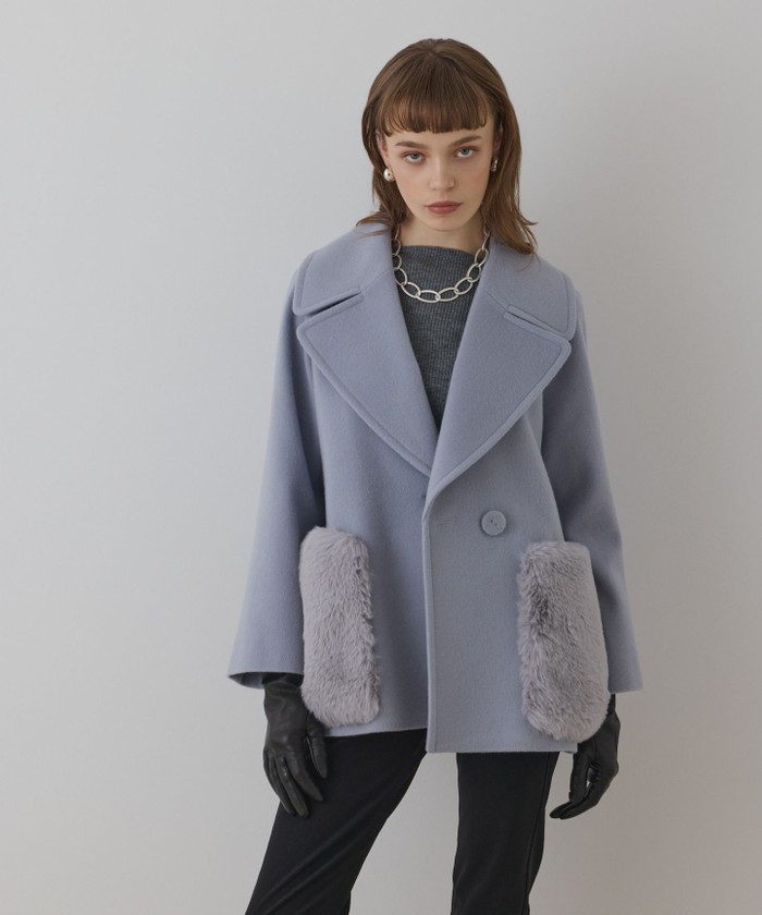 ファーポケットピーコート(508632092)｜阪急百貨店公式通販サイト