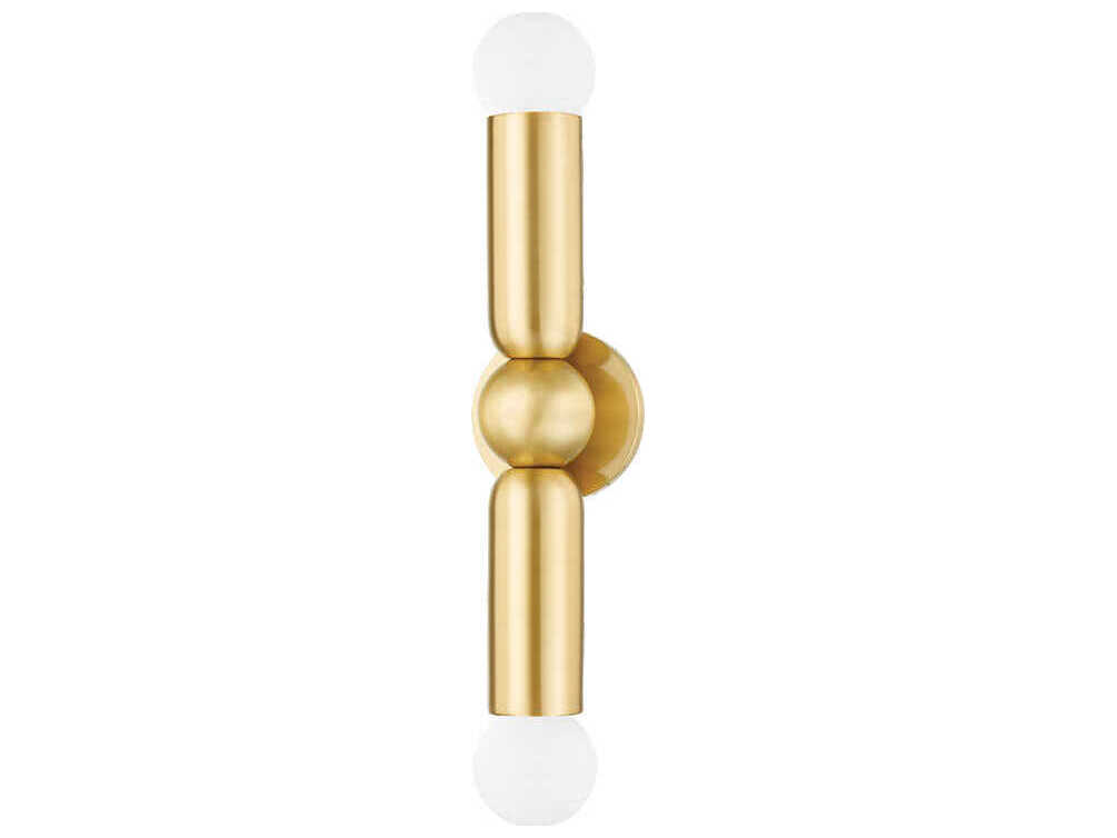 Mitzi Lolly 2-Light Aged Brass Wall Sconce | MITH720102AGB