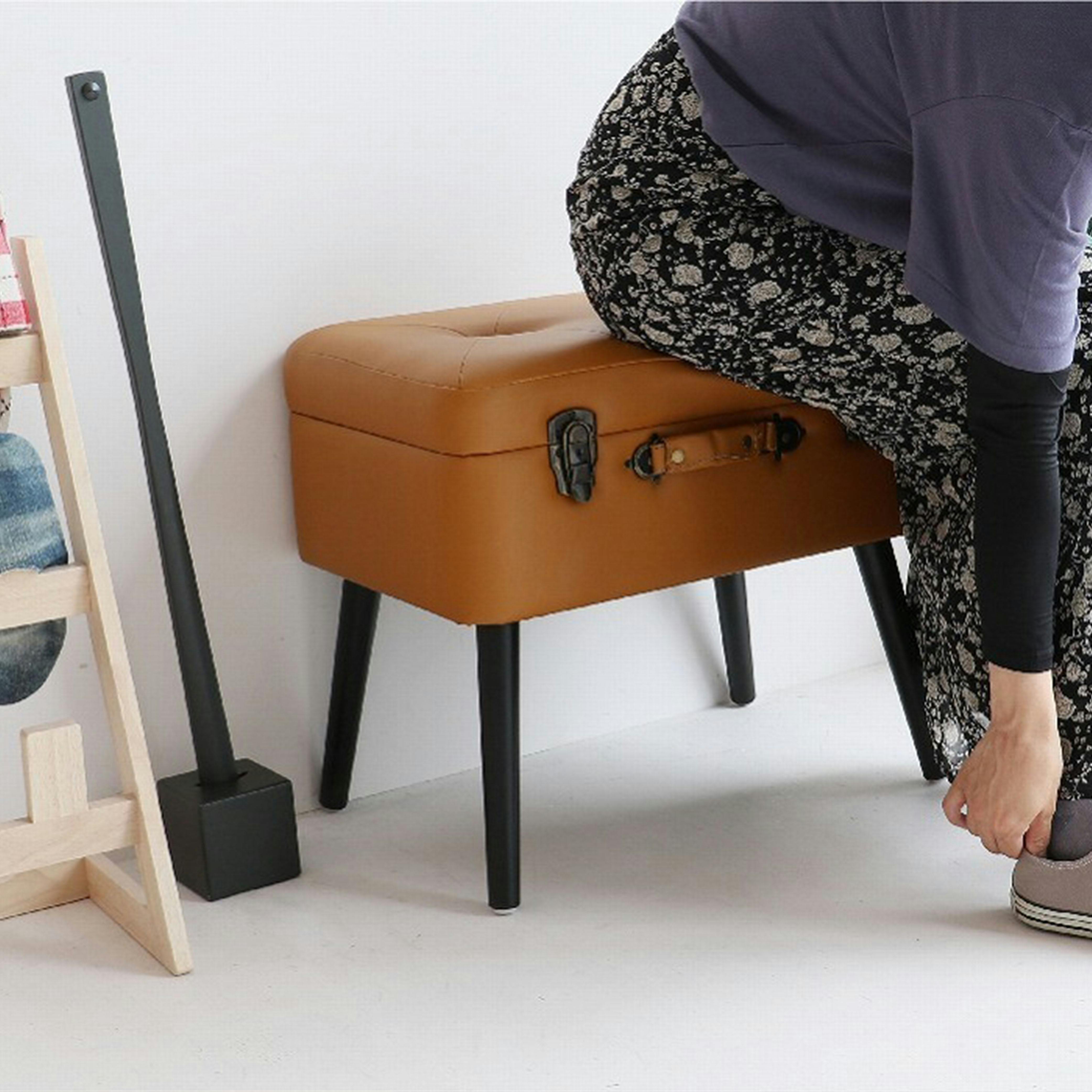 トランクモチーフ収納スツール Pick Stool ヴィンテージナチュラル