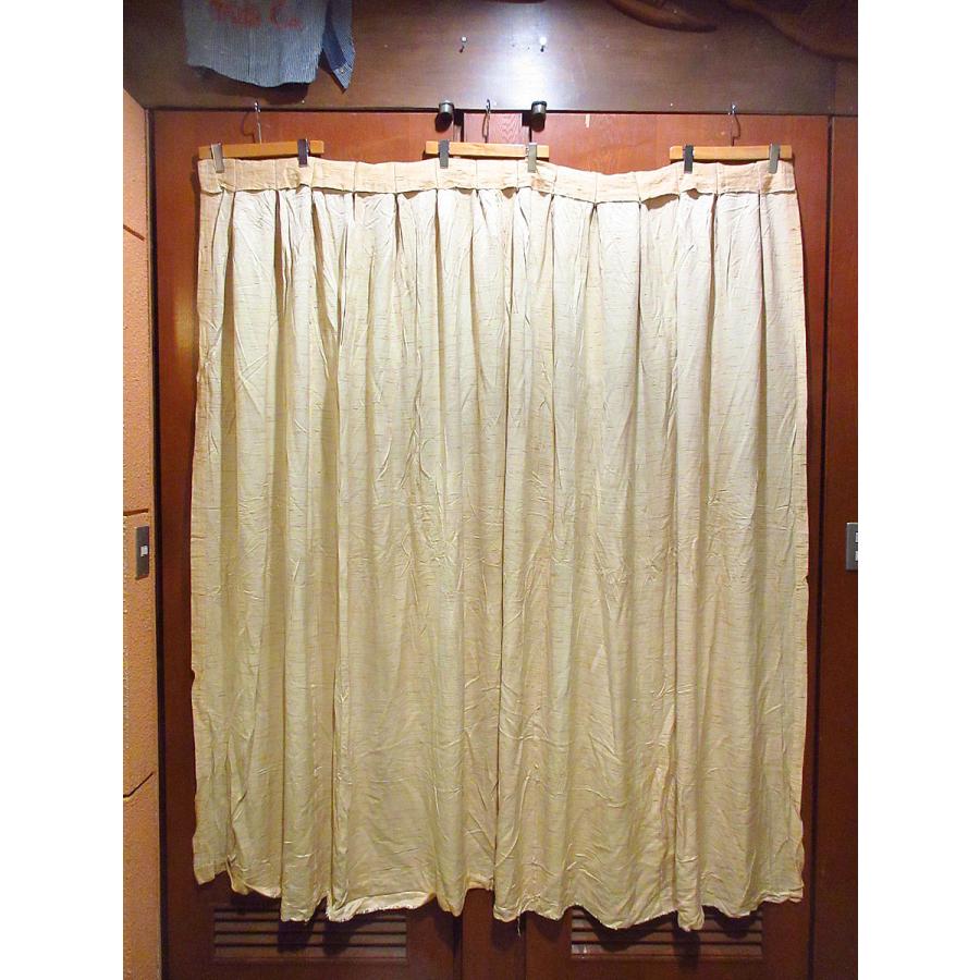 ビンテージ~70's○ネップレーヨンカーテン 142cm×178cm○210817j5-fbr