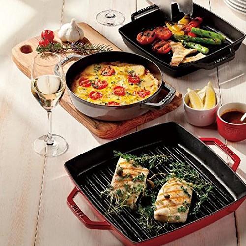 ストウブ staub ピュアグリル スクエア 28cm チェリー 40511-685 日本