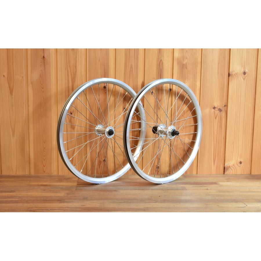 Wheel ホイール 前後セット 車輪 20インチ (406) 8/9/10段用 シルバー