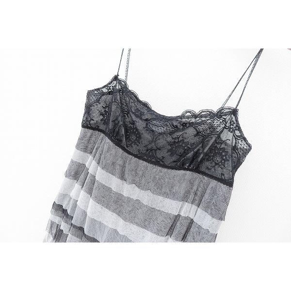 CHANEL（シャネル） #spc キャミソール 36 黒 白 シースルー メッシュ