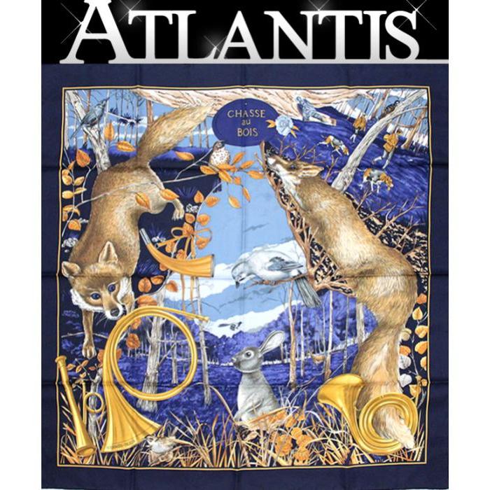 HERMES（エルメス） 美品 カレ90 CHASSE au BOIS 森の狩猟 大判