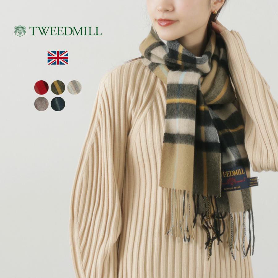 TWEED MILL（ツイードミル） 25×212 ラムウール スカーフ チェック
