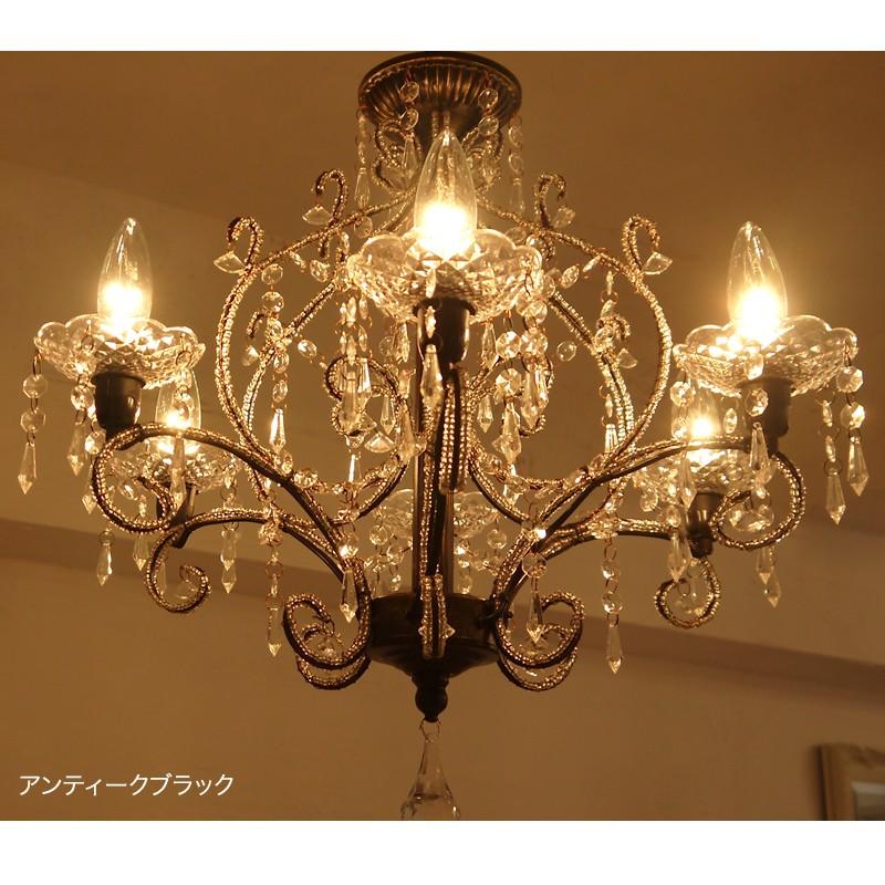 シャンデリア ジュエル 6灯 Jewel アンティーク調 姫系 かわいい