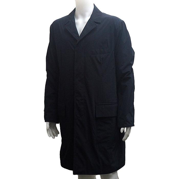 富士屋◇ エルメス HERMES ロング コート メンズ ネイビー サイズ56