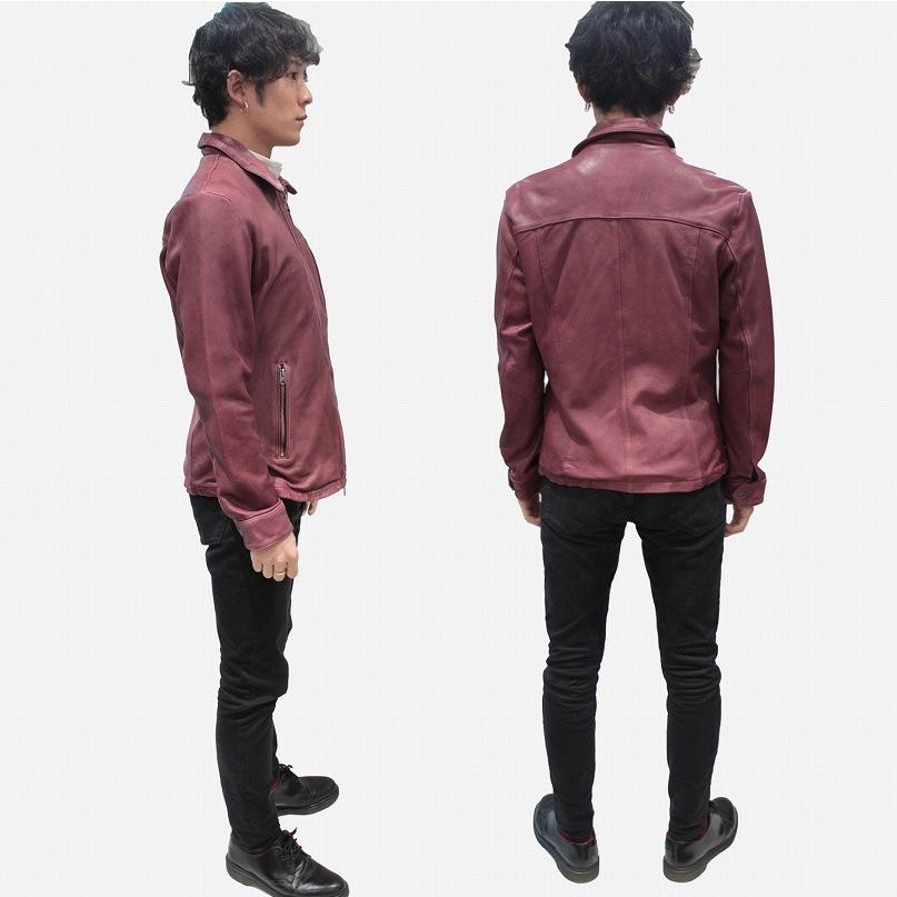 アヴィレックス AVIREX ラムレザー シングルライダースジャケット