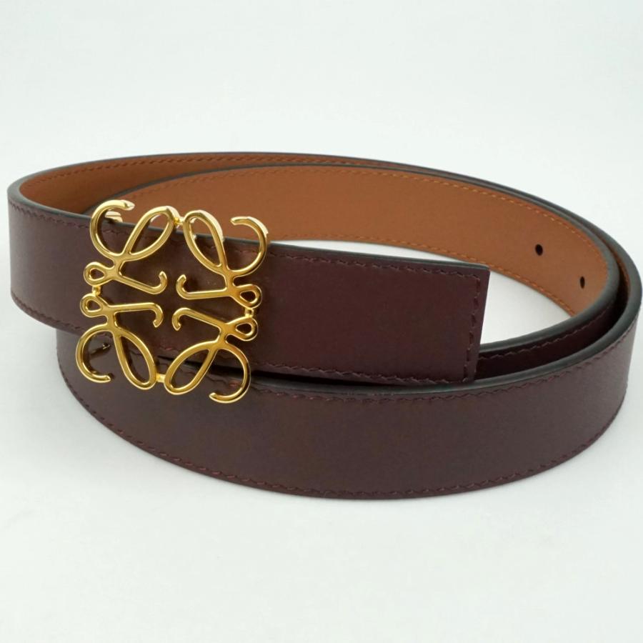 LOEWE（ロエベ） アナグラムベルト ブラウン系 ゴールド金具 サイズ