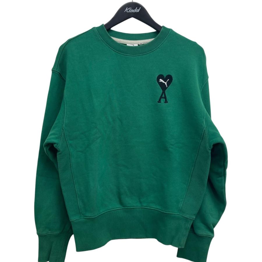 値下げ】AMI PARIS×PUMA クルーネックスウェット グリーン サイズ：XS