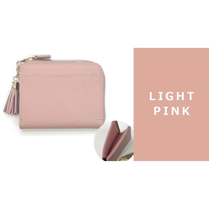 本革 L字ファスナー財布 レディース 二つ折り薄財布 ミニ コンパクト