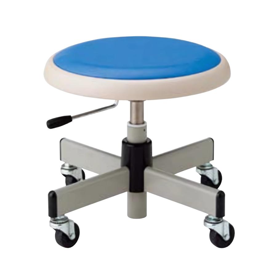 ノーリツイス 低作業用椅子 丸椅子 回転脚 キャスター脚 ブロー成型