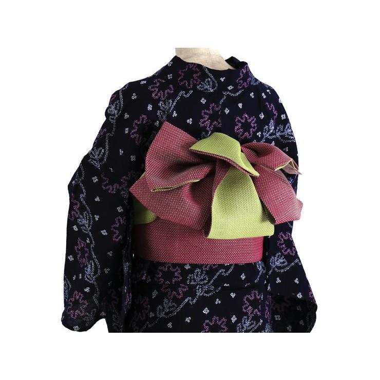 浴衣 有松 鳴海 手絞り 数量限定 特別価格 花つなぎ 濃紺 有松絞り