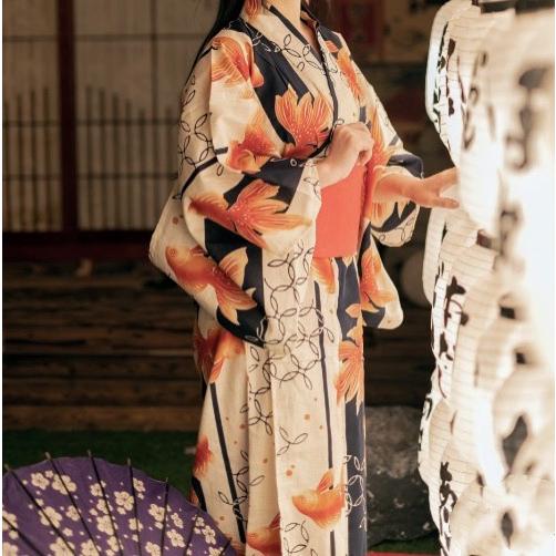 浴衣 金魚 セット レディース 大人 金魚柄 赤金魚 大きサイズ 七宝