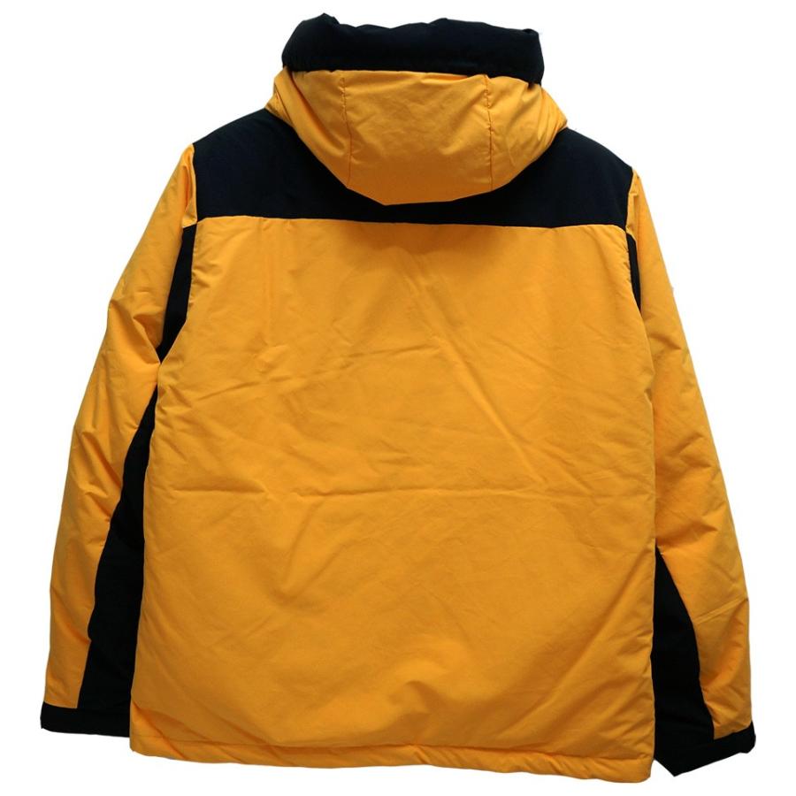 ファーストダウン FIRST DOWN パネル ダウンジャケット 黒×イエロー