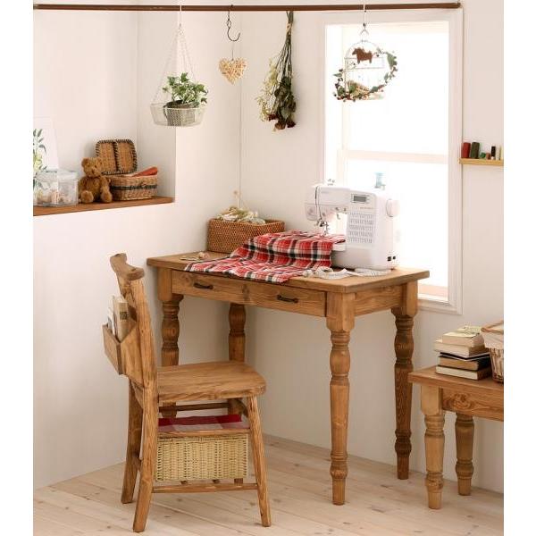 東谷 アンティーク調 デスク＆チェアセット カントリー風 木製デスク