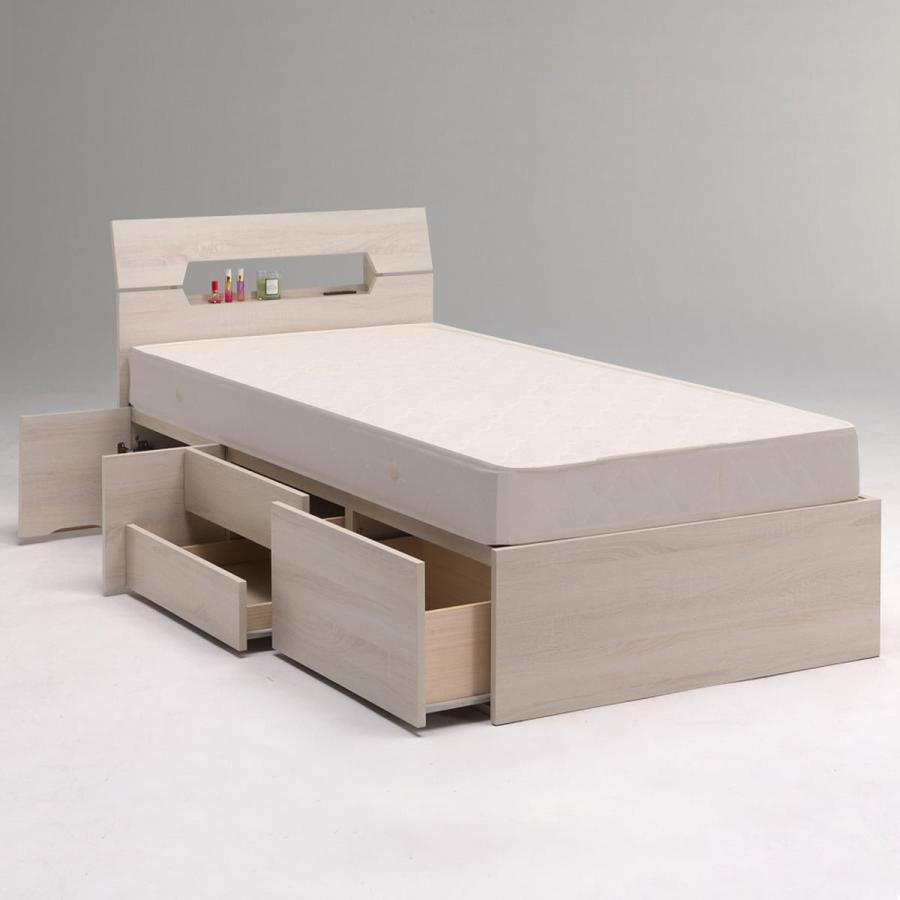 ニトリ（NITORI） 引き出し収納付き シングルベッドフレーム(KR WW