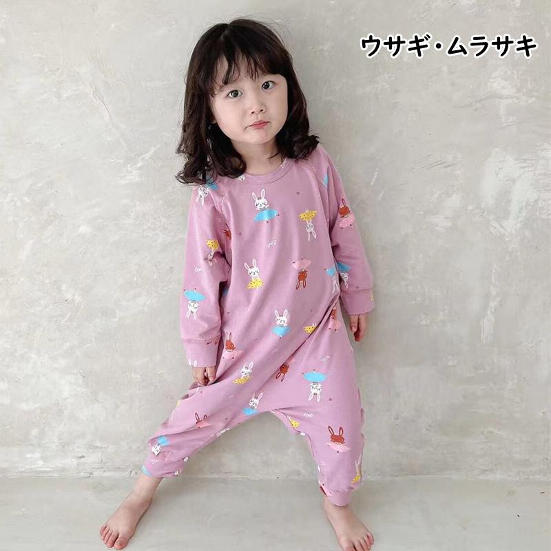 ロンパース 長袖 女の子 春夏秋 カバーオール ベビー服 ルームウェア