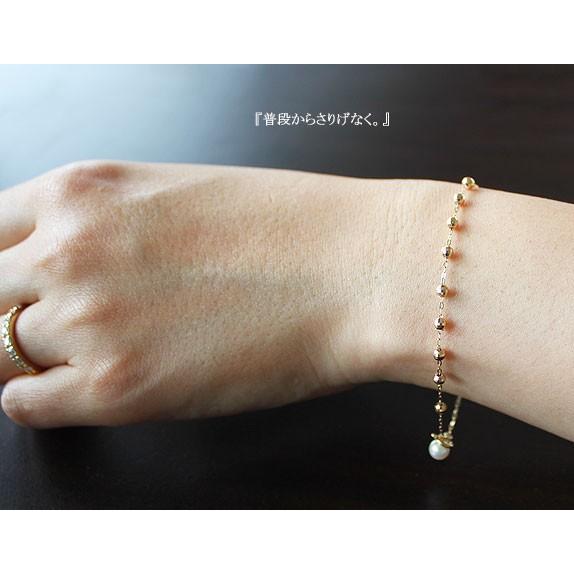 アコヤ真珠 K18 ミラーボール ベビーパール 真珠 ブレスレット パール