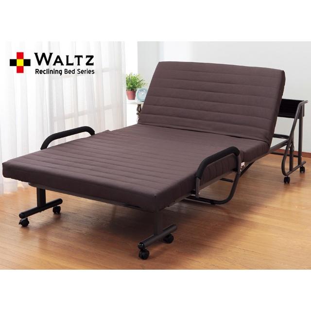 木製棚付き収納式リクライニングベッド 電動タイプ コンセント付 電動