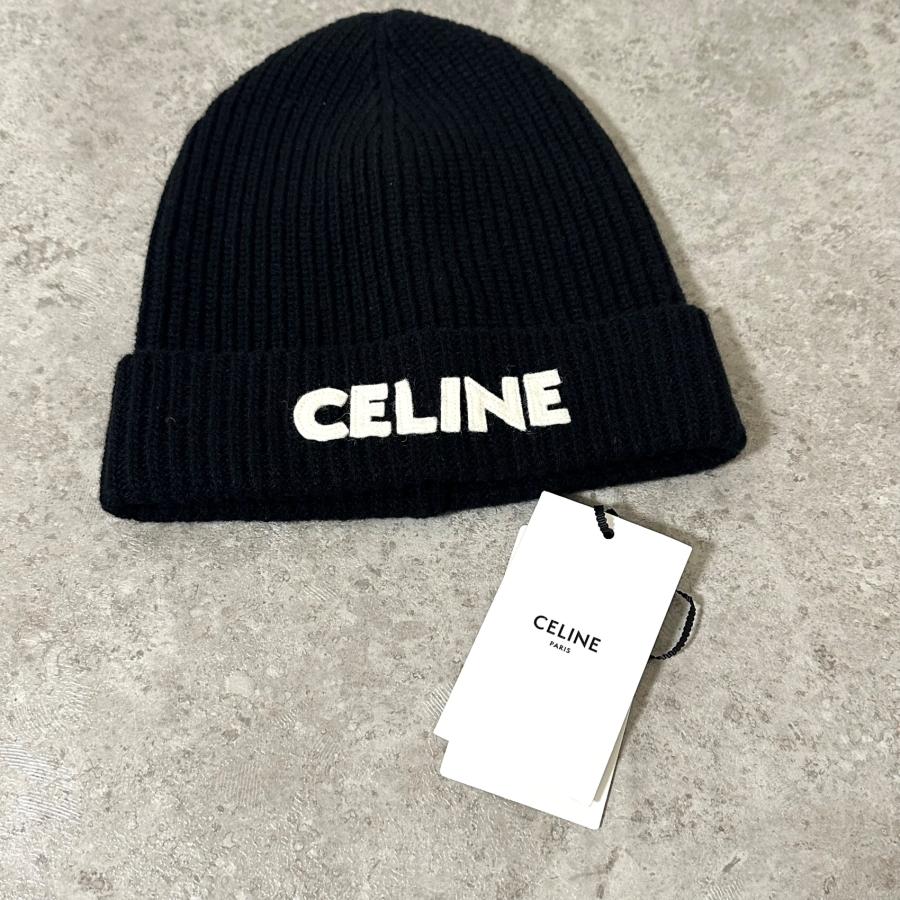 CELINE（セリーヌ） 【未使用】 ニット帽 ブラック ビーニー ニット