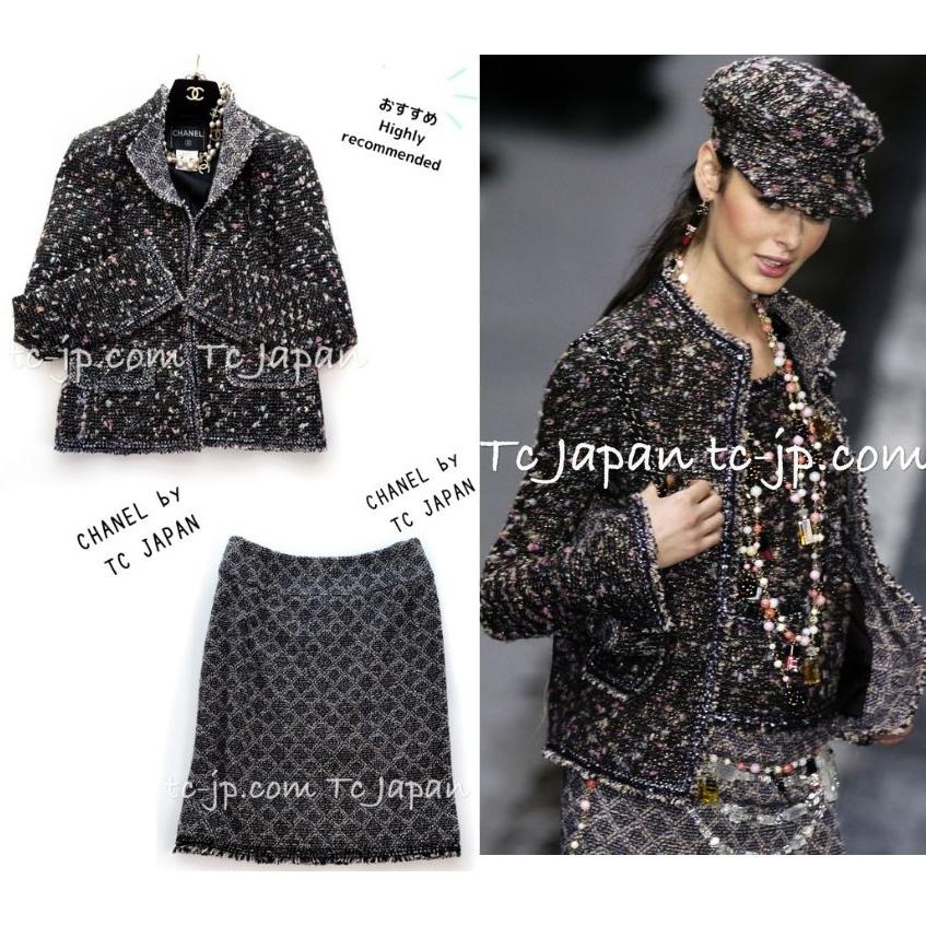 CHANEL（シャネル） スーツ ブラック マルチ ウール ツイード