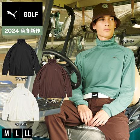 PUMA（プーマ） （メンズ）ゴルフウェア 裏起毛 バックプリント 長袖