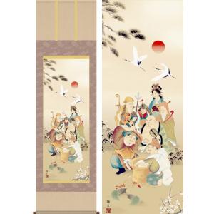 掛け軸 枯木鳴鵙図 （宮本武蔵）（複製掛軸）（掛軸小物なし） 【掛軸