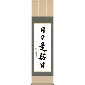 掛軸 (掛け軸) 日々是好日 浅田観風 尺五立 約横54.5×縦190cm 茶掛け