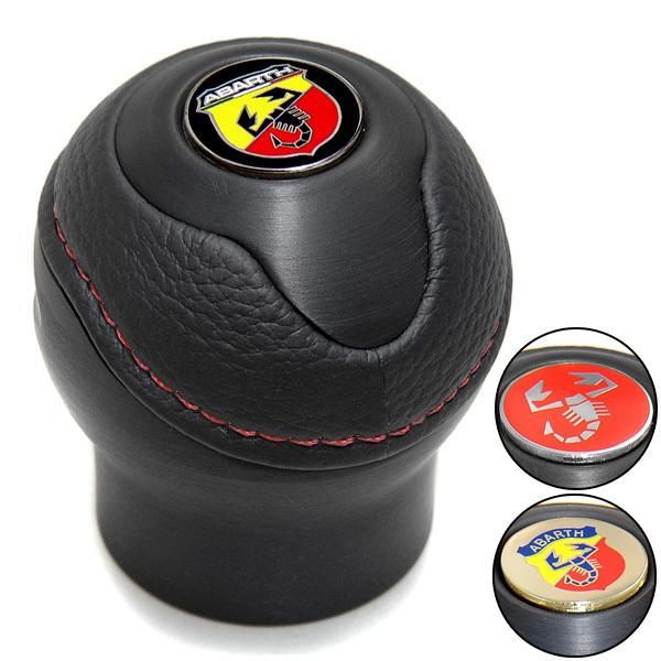 アバルト（ABARTH） BLACK社製アルミ&レザーシフトノブ -TUNE IT BLACK