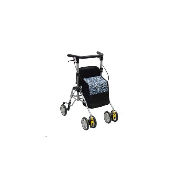 歩行車 シンフォニーSPスリム 花柄紺 島製作所 : オアシスプラス