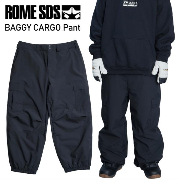 ROME SDS ◎ 24-25 ROME SDS BAGGY CARGO PANT カラー:STRETCH BLACK