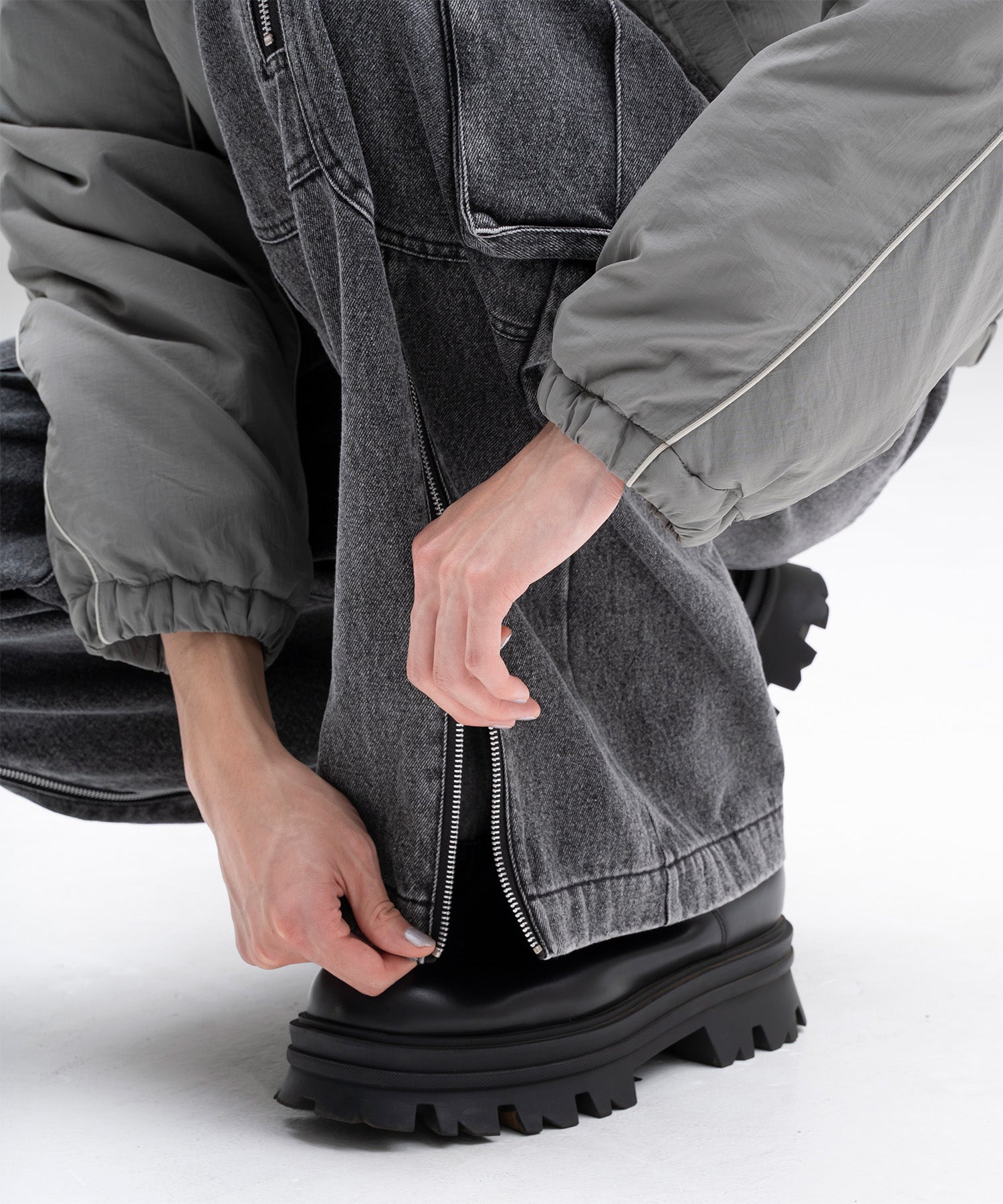 Zip slit Cargo Denim Pants – Jent Louis