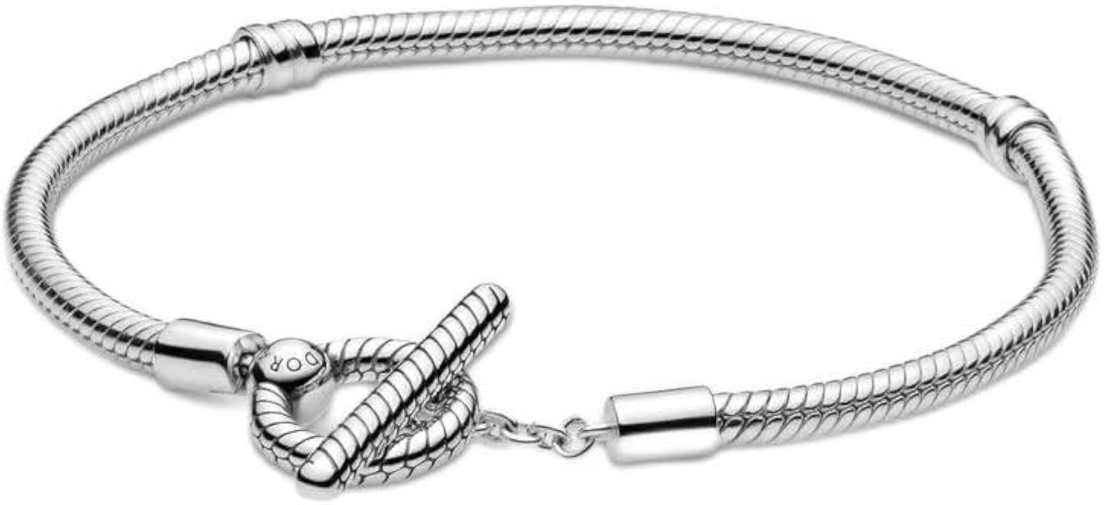 Amazon.com: PANDORA Moments T-Bar Closure Snake Chain Bracelet