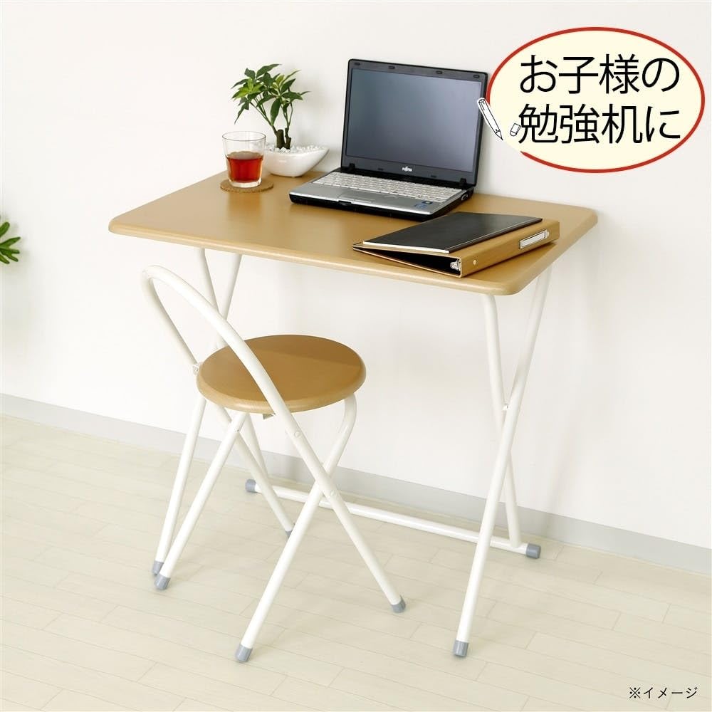 Amazon.co.jp: カインズ(CAINZ) 折りたたみ デスク チェアセット 2点