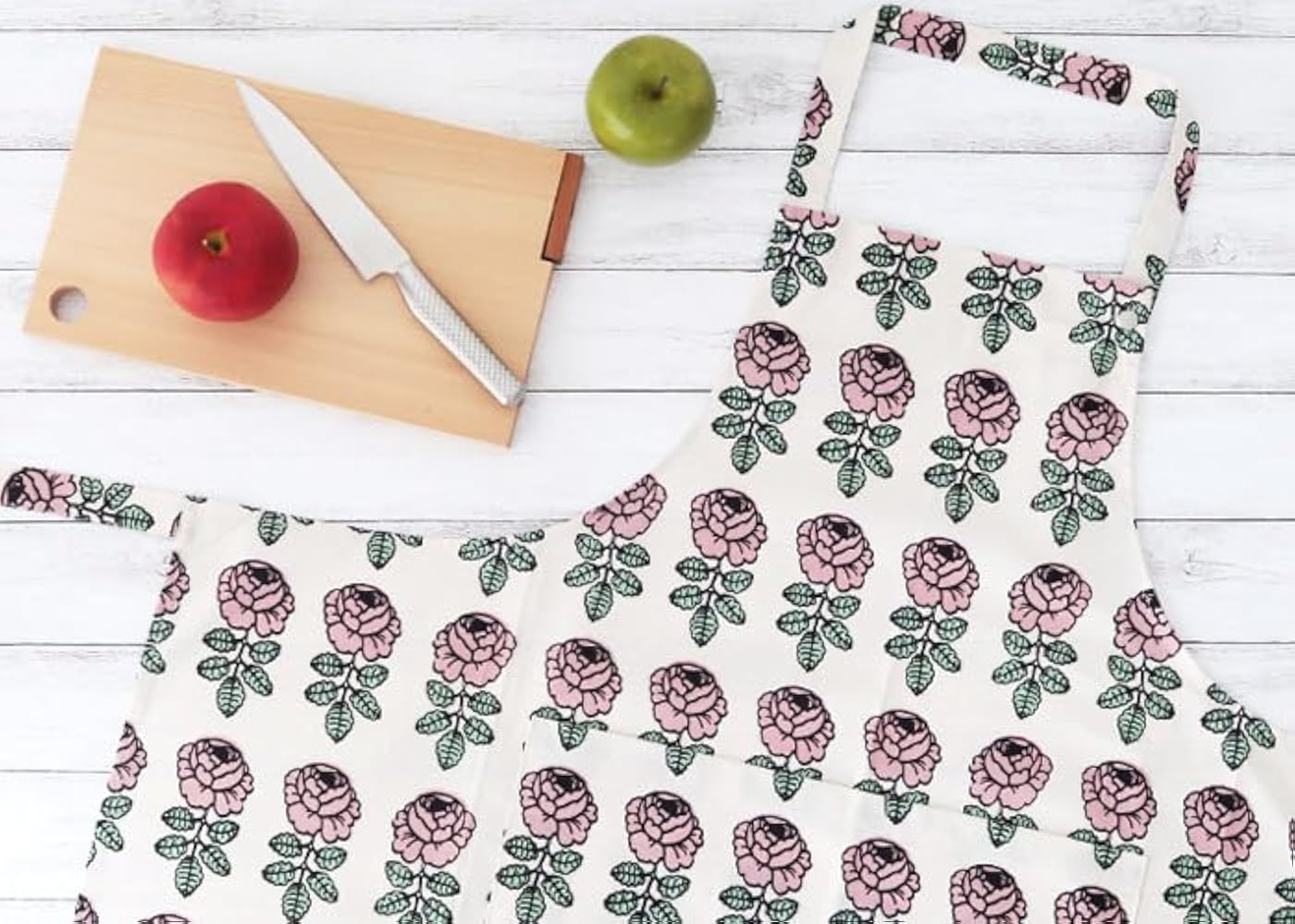 Amazon.co.jp: [マリメッコ] ヴィヒキルース エプロン ピンク×オフ