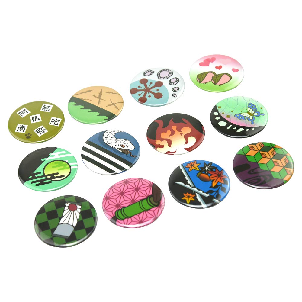 Amazon | 鬼滅の刃 キャラクターモチーフ 缶バッジ コレクション 12種