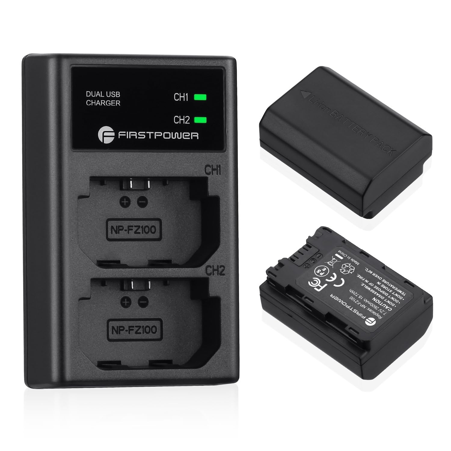 Amazon.com : FirstPower NP-FZ100 Battery and Dual USB Charger for