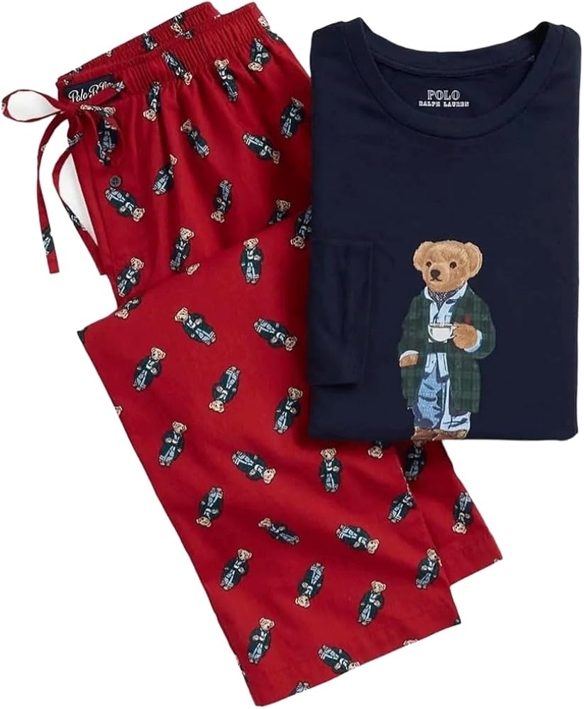 90sラルフローレンPOLO BEAR上下セットアップパジャマ美品S(大きめ